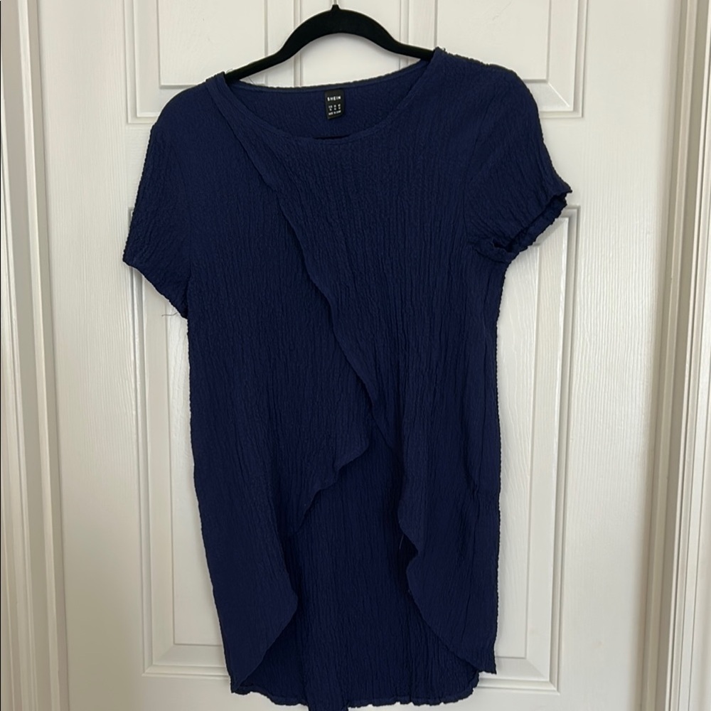 SHEIN Navy Blue Pajama Shorts Set Sz XL